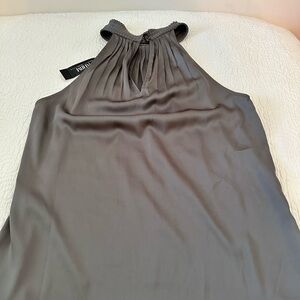 White House Black Market Gray Sleeveless Blouse